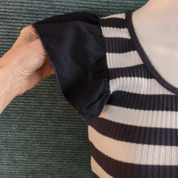 Anthropologie t.la Flutter Sleeve Ribbed Knit Tee - Picture 5 of 10